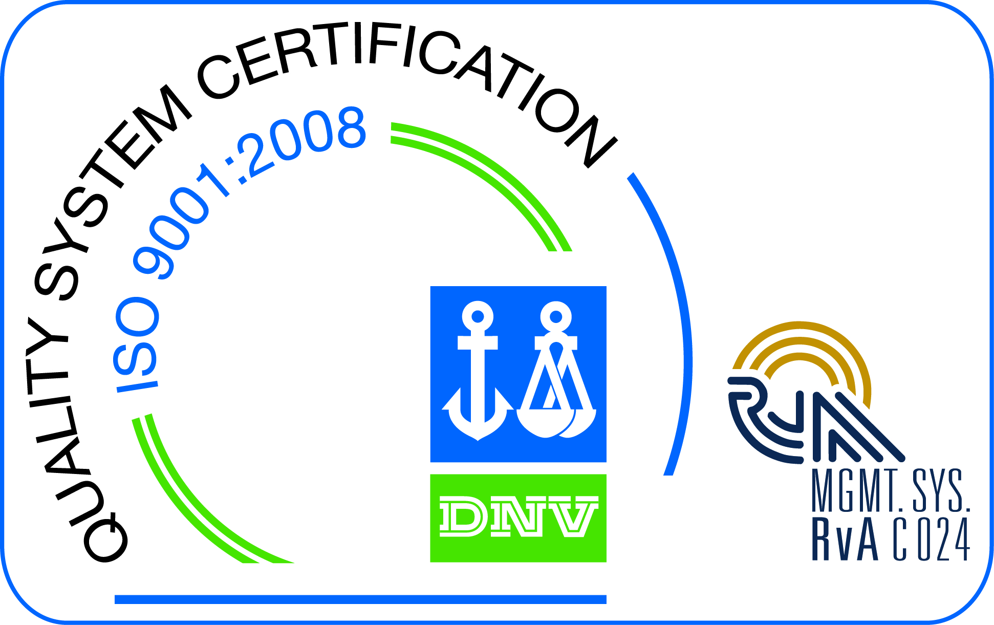 See a copy of Trinity Forge's RvA certificate to ISO-9001:2008
